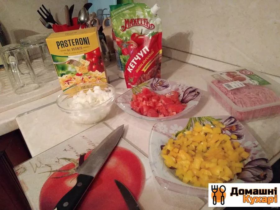 Кращий рецепт макаронів по-флотськи з овочами і кетчупом - фото крок 2