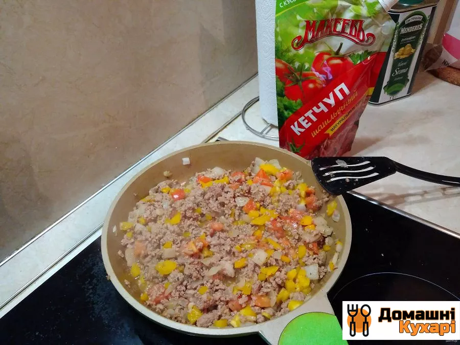 Кращий рецепт макаронів по-флотськи з овочами і кетчупом - фото крок 6