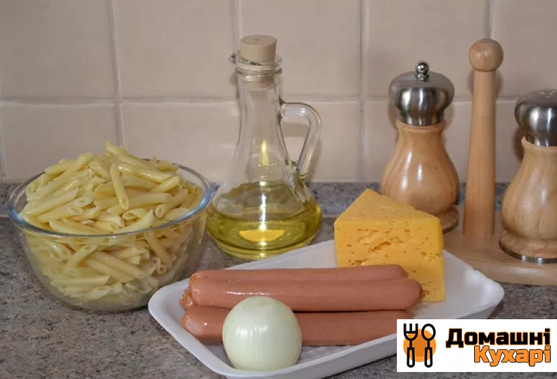 Макарони з сосискою в духовці - фото крок 1