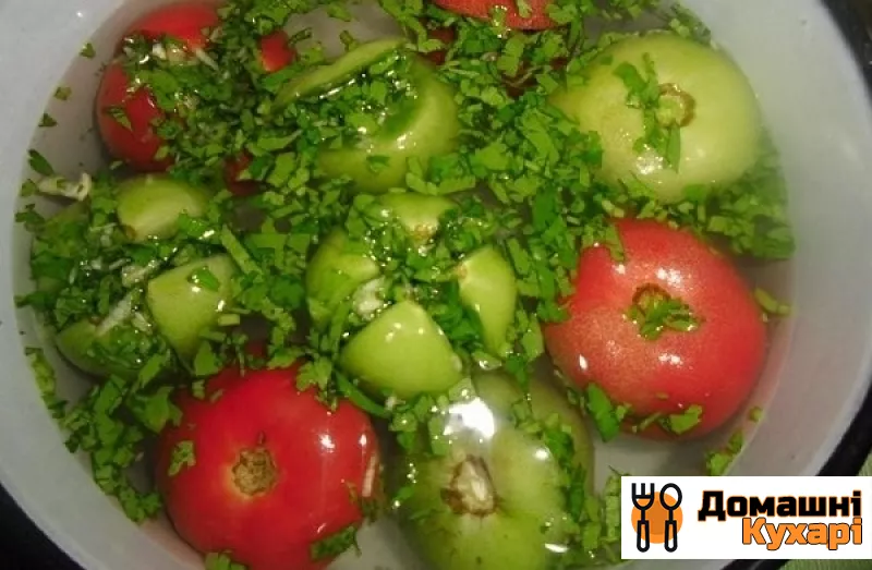 Малосольні помідори по-вірменськи з часником - фото крок 4